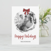 Personalisierte Familienfoto-Weihnachtskarte