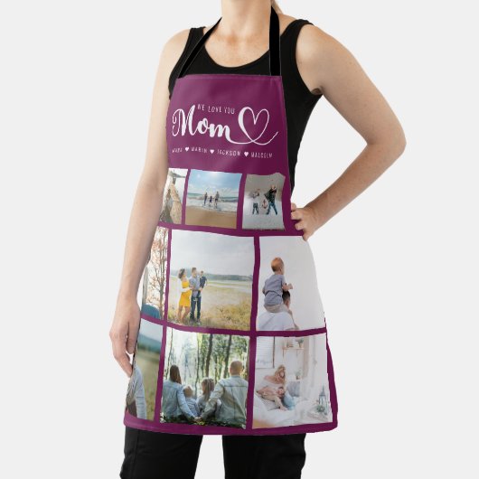 Personalisierte Familienfotocollage Wir Liebe Sie Schürze (InSitu)