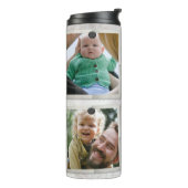 Personalisierte Familienfotografie mit Texten Thermosbecher (Nach links gedreht)