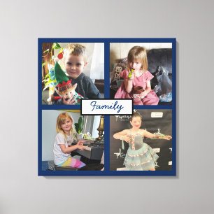 Personalisierte Familienfotos auf Leinwand