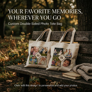 Personalisierte Familienfotos Tragetasche