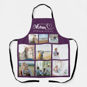 Personalisierte Familienfotosammlung Wir Liebe Sie Schürze