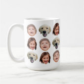 Personalisierte Familienfront 3 Fotos Niedlich Kaf Kaffeetasse (Links)