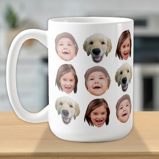 Personalisierte Familienfront 3 Fotos Niedlich Kaf Kaffeetasse