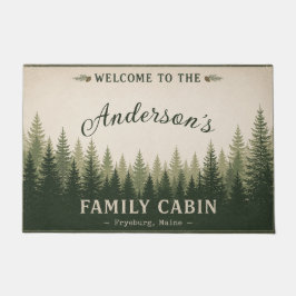 Personalisierte Familienhütte Fryeburg Maine Fußmatte
