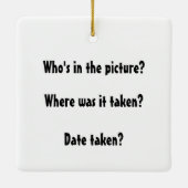 Personalisierte Familienkulptur Keepake Keramikornament (Rückseite)