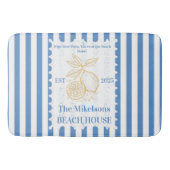 Personalisierte Familienküste Lemon Beach House De Badematte (Vorderseite)