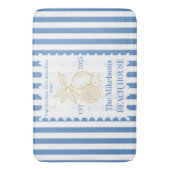 Personalisierte Familienküste Lemon Beach House De Badematte (Vorderseite Vertikal)