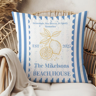 Personalisierte Familienküste Lemon Beach House De Kissen