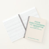 Personalisierte Familienlustige Kid-Zitate zum Ged Notizblock (Innenseite)