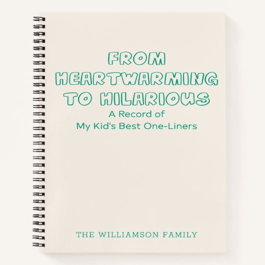 Personalisierte Familienlustige Kid-Zitate zum Ged Notizblock (Vorderseite)