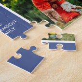 Personalisierte Familienname 4 Fotos Collage Puzzle (Seite)