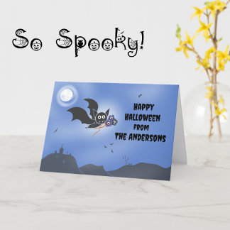 Personalisierte Familienname Halloween-Karte Süße  Karte