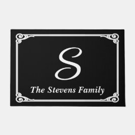 Personalisierte Familienname & Initial Türmatte •