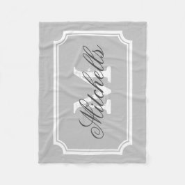 Personalisierte Familienname-Monogramm-Fleecedecke Fleecedecke