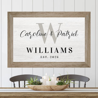 Personalisierte Familienname-Wandkunst individuell Poster