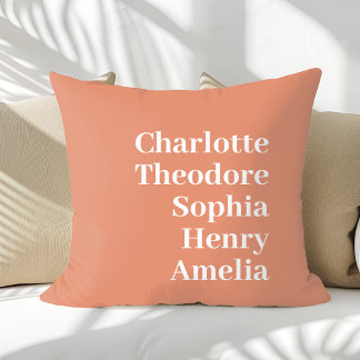 Personalisierte Familiennamen Kissen
