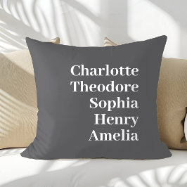Personalisierte Familiennamen Kissen