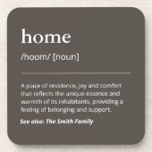 Personalisierte Familiennamen minimalistisch saube Getränkeuntersetzer (Vorderseite)