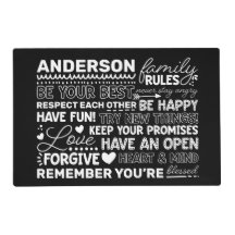 Personalisierte Familiennamen Positives Schwarz