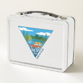 Personalisierte Familienreise in den Berg Metall Brotdose (Rückseite)