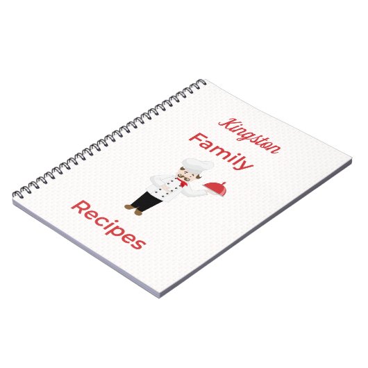 Personalisierte Familienrezepte mit italienischem  Notizblock (Linke Seite)