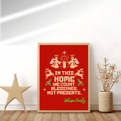 Personalisierte Familiensegnung Weihnachtszeichen Poster