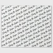 Personalisierte Familiensignatur Modernes Skript S Geschenkpapier (Flach)