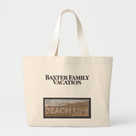 Personalisierte Familienurlaub-Tasche | Individuel Jumbo Stoffbeutel