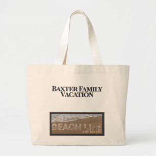 Personalisierte Familienurlaub-Tasche Individuel Jumbo Stoffbeutel
