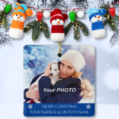 Personalisierte Familienverzierung mit Hund, Katze Keramikornament