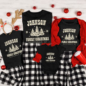 Personalisierte Familienweihnachtsbaum-Matching Tri-Blend Shirt