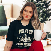 Personalisierte Familienweihnachtsbaum-Matching Tri-Blend Shirt