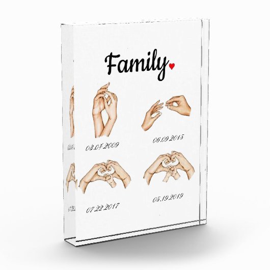 Personalisierte Familienzeit Fotoblock (Links)