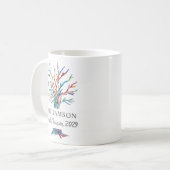 Personalisierte Family Tree Family Wiedersehen Kaf Kaffeetasse (Vorderseite Links)