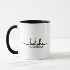 Personalisierte Fancy Chic Minimalistische HO HO H Tasse