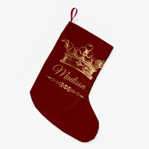 Personalisierte Fancy-Goldkrone Kleiner Weihnachtsstrumpf