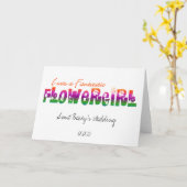 Personalisierte Fantastische BlütenGirl-Card Karte (Gelbe Blume)