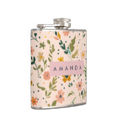 Personalisierte Fantastische Wildblumenwiese Flachmann (Rechts)
