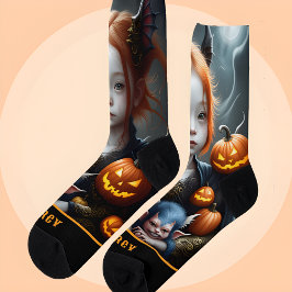 Personalisierte Fantasy Art Demon Halloween Socken