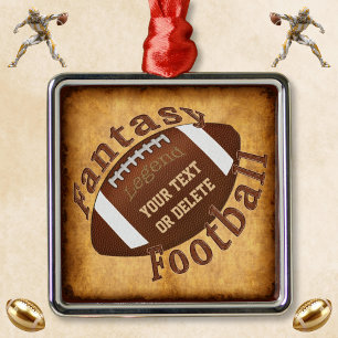 Personalisierte Fantasy-Football-Weihnachtsdekorat Ornament Aus Metall