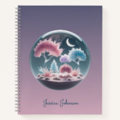 Personalisierte Fantasy-Garten mit feinen Bäumen Notizblock (Vorderseite)