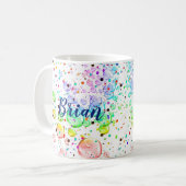 Personalisierte Farbblasen Kaffeemaschine Tasse (Vorderseite Links)