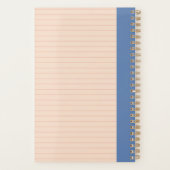 Personalisierte Farbblocklinien in Rosa und Blau Planer (Rückseite)