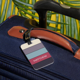 Personalisierte Farbblockstreifen Linien Kunstmust Gepäckanhänger