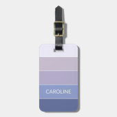 Personalisierte Farbblockstreifen Linien Kunstmust Gepäckanhänger (Vorderseite vertikal)