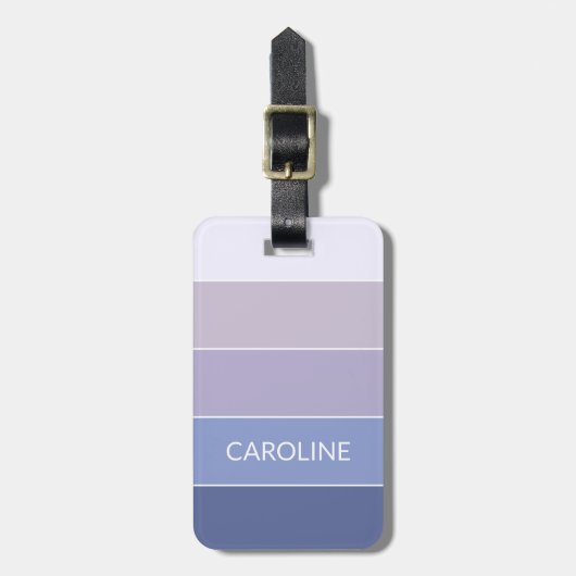 Personalisierte Farbblockstreifen Linien Kunstmust Gepäckanhänger (Vorderseite vertikal)