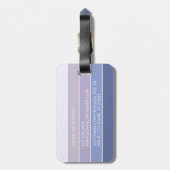 Personalisierte Farbblockstreifen Linien Kunstmust Gepäckanhänger (Rückseite vertikal)