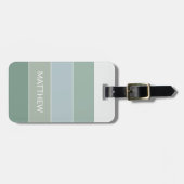 Personalisierte Farbblockstreifen Linien Kunstmust Gepäckanhänger (Vorderseite horizontal)