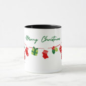 Personalisierte Farbbriefe Name Frohe Weihnachten Tasse (Zentrum)